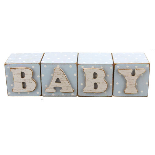 Picture of BLOCKS BABY BLUE SET OF 4